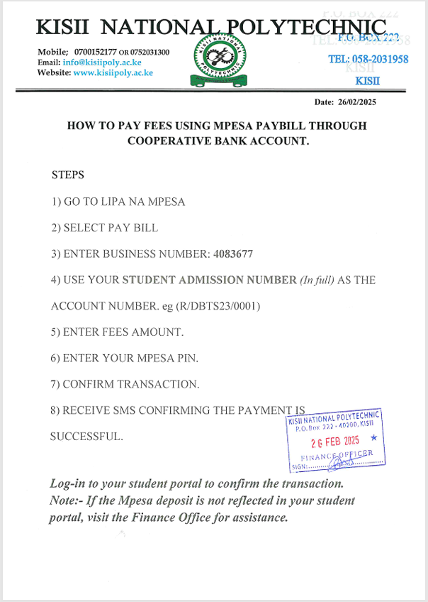 fees payment